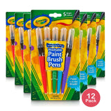 Crayola No Drip Washable Paint Brush Pens5 Ea 2.39oz (Pack of 12)