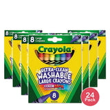 Crayola Ultra Clean Large Washable Crayons8 Ea 0.16Oz (Pack Of 24)