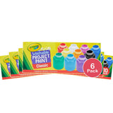 Crayola Washable Kids Paint Set, 10 Ct, Kids Arts &amp; Crafts Supplies, Craft Set, Creative Gifts for Kids 29.28Oz (Pack of 6)