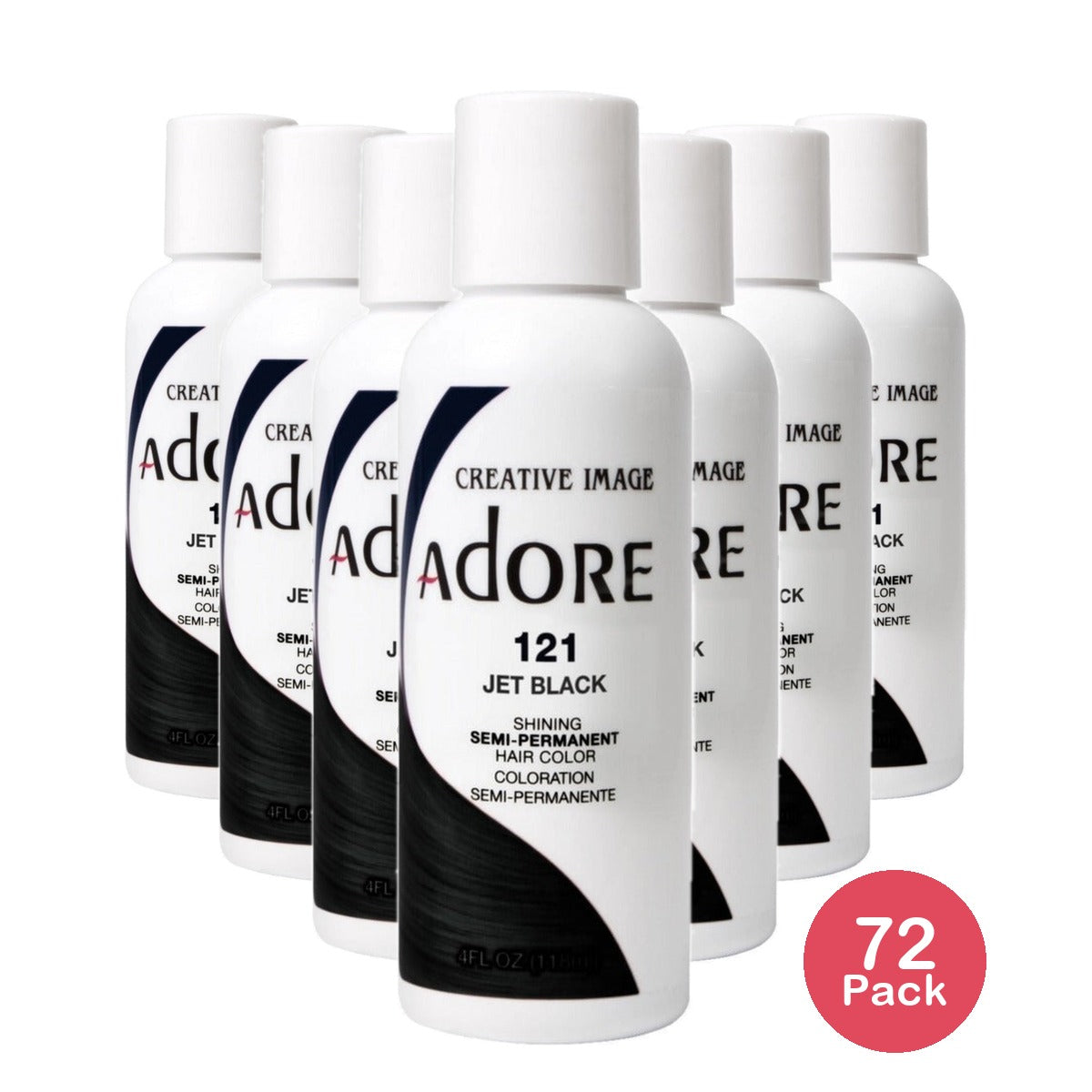Creative Images Systems Adore Semi Permanent Hair Colour Jet Black 4 Oz (Pack of
