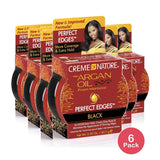 Creme of Nature Argan Oil Perfect Edges Black 2.25 Oz (Pack of 6)