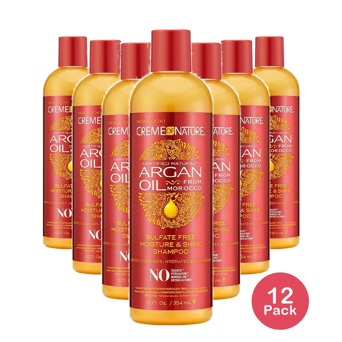 Creme of Nature Argan Oil Shampoo 12 Fl Oz (Pack of 12)