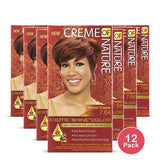 Creme of Nature Exotic Shine Color 7.64 Bronze Copper Permanent Hair Color (Pack of 12)