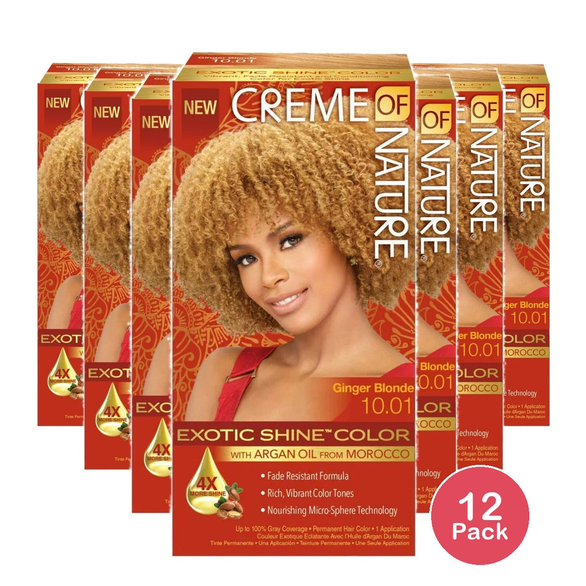 Creme of Nature Exotic Shine Color With Argan Oil Ginger Blonde 10.01, 1 ea (Pack of 12)