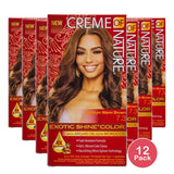 Creme of Nature Exotic Shine Color With Argan Oil Medium Warm Brown 7.3, 1 ea (Pack of 12)