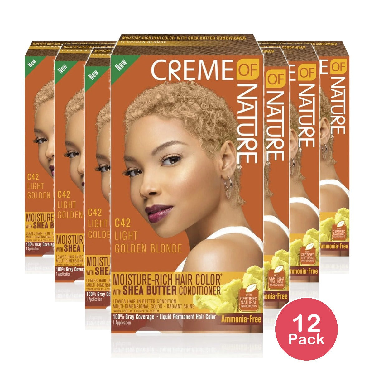 Creme of Nature Permanent Hair Color Light Golden Blonde (Pack of 12)