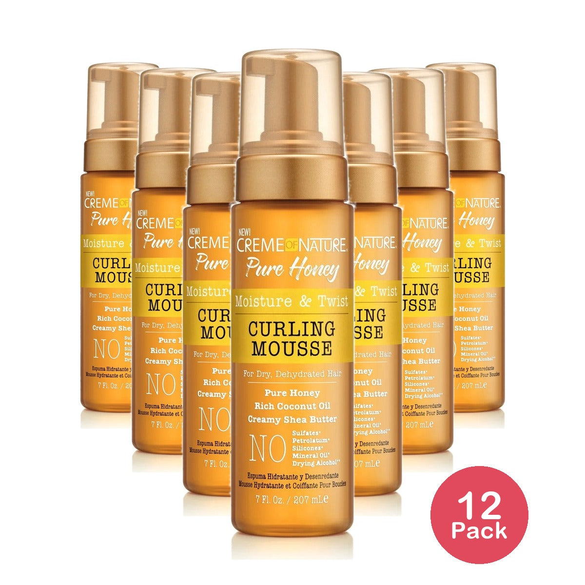 Creme of Nature Pure Honey Mousse 7 Oz (Pack of 12)