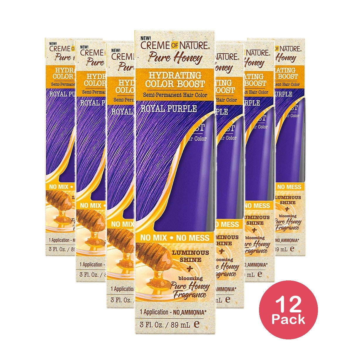 Creme of Nature Pure Honey Royal Purple 3 Oz (Pack of 12)