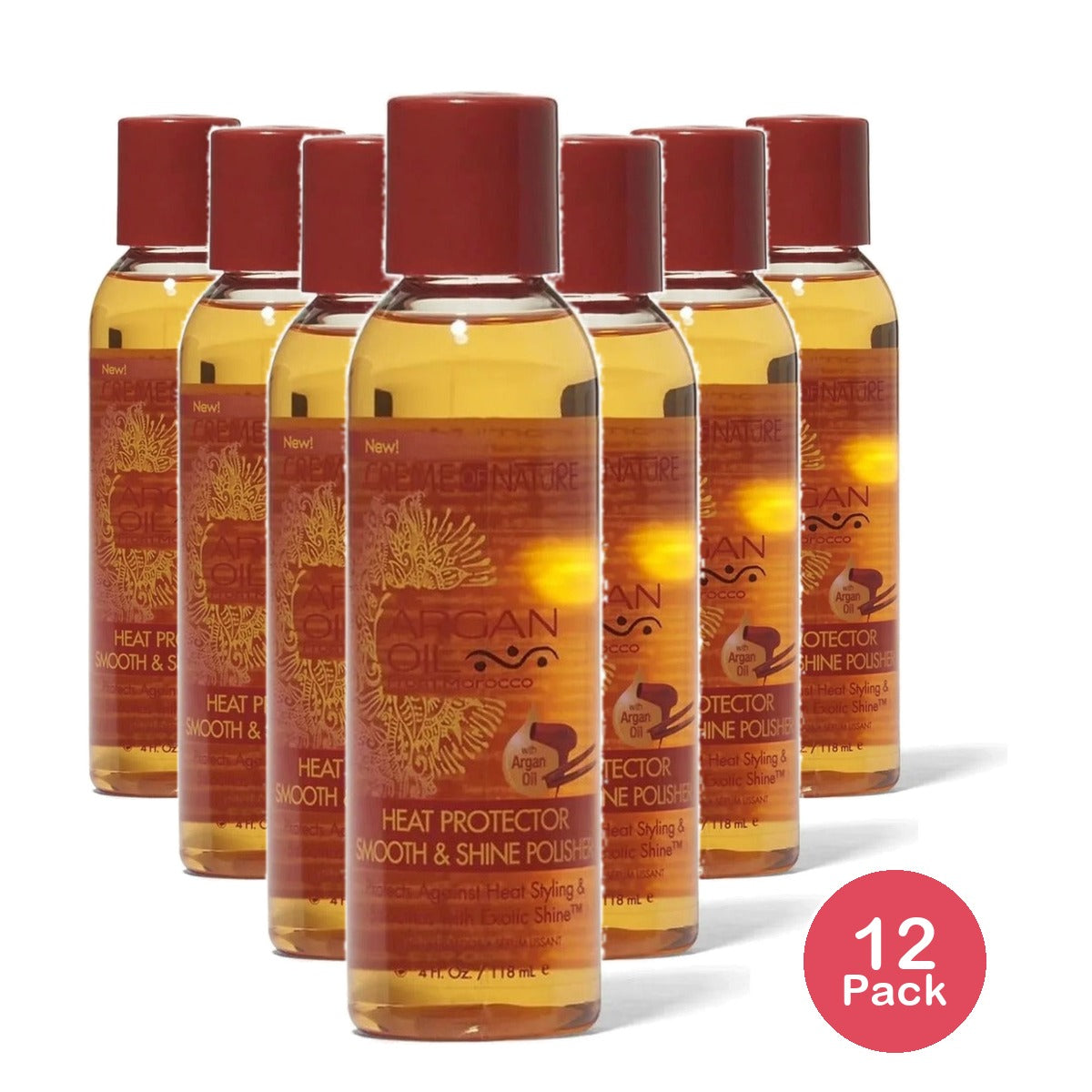 Creme of Nature Smooth & Shine Polisher Heat Protectant Serum 4 Oz (Pack of 12)