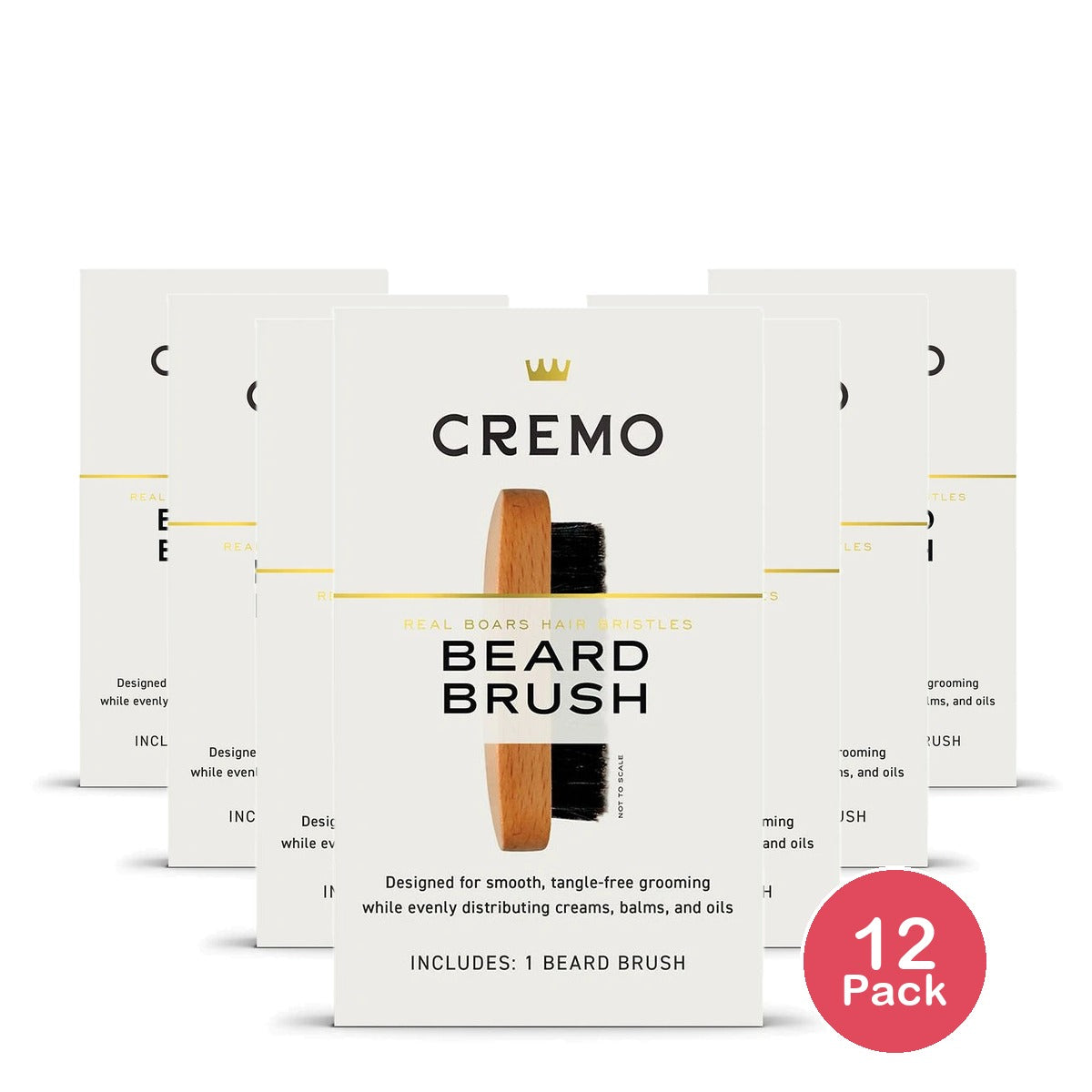 Cremo Premium Beard Brush with Wood Handle - Shaping & Styling - 1ct 16Oz (Pack of 12)