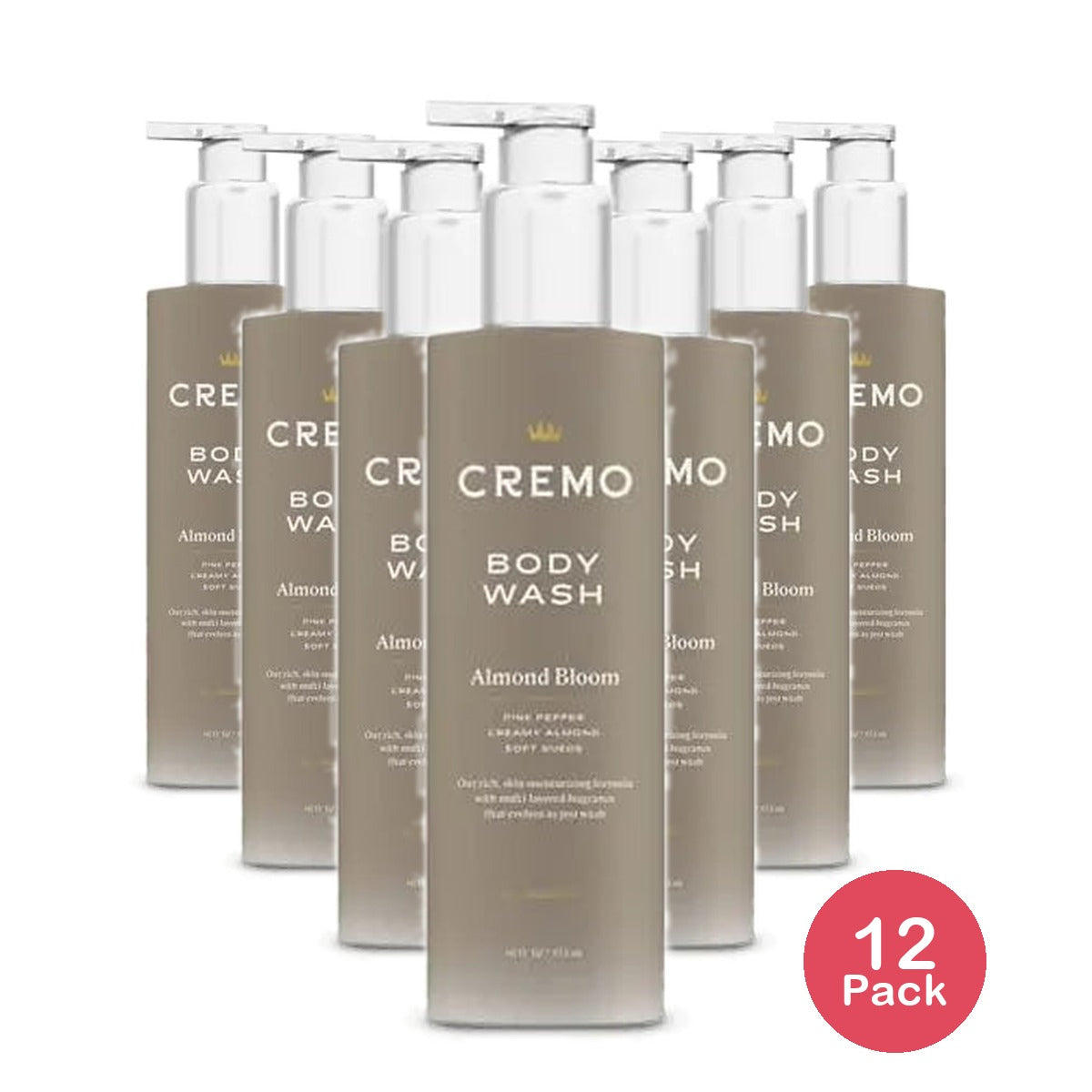 Cremo Skin Moisturizing Almond Bloom Women's Body Wash 16 oz (Pack of 12)