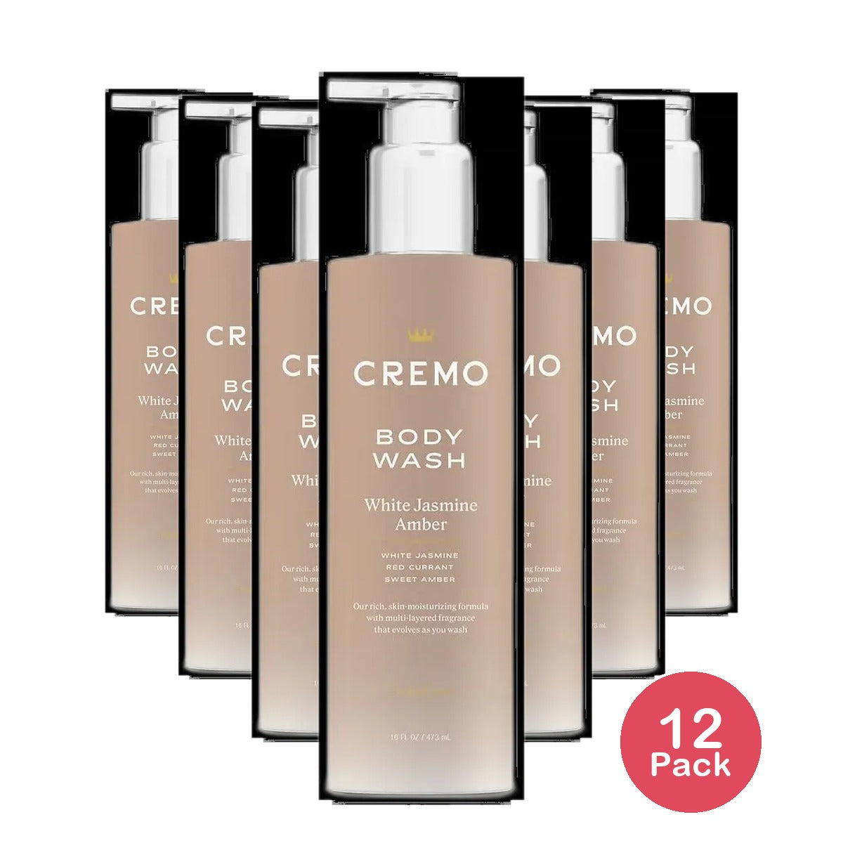 Cremo Skin Moisturizing White Jasmine Amber Body Wash For Womens 16 Oz (Pack of 12)