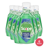 Crest Scope Outlast Mouthwash Long Lasting Mint For Fresh Breath 33.8Oz (Pack of 6)