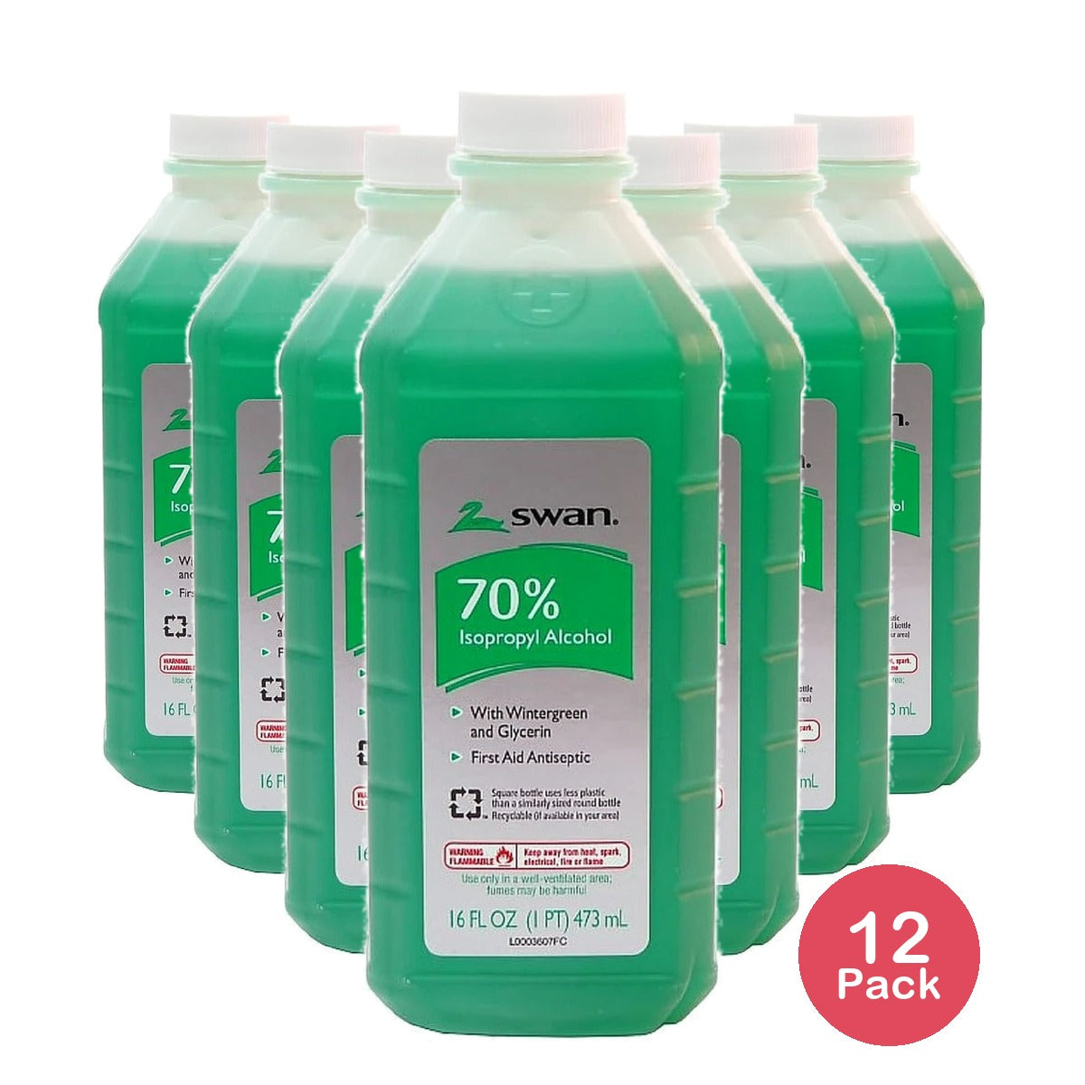Cumberland Swan Swan Rubbing Alcohol 16 oz (Pack of 12)