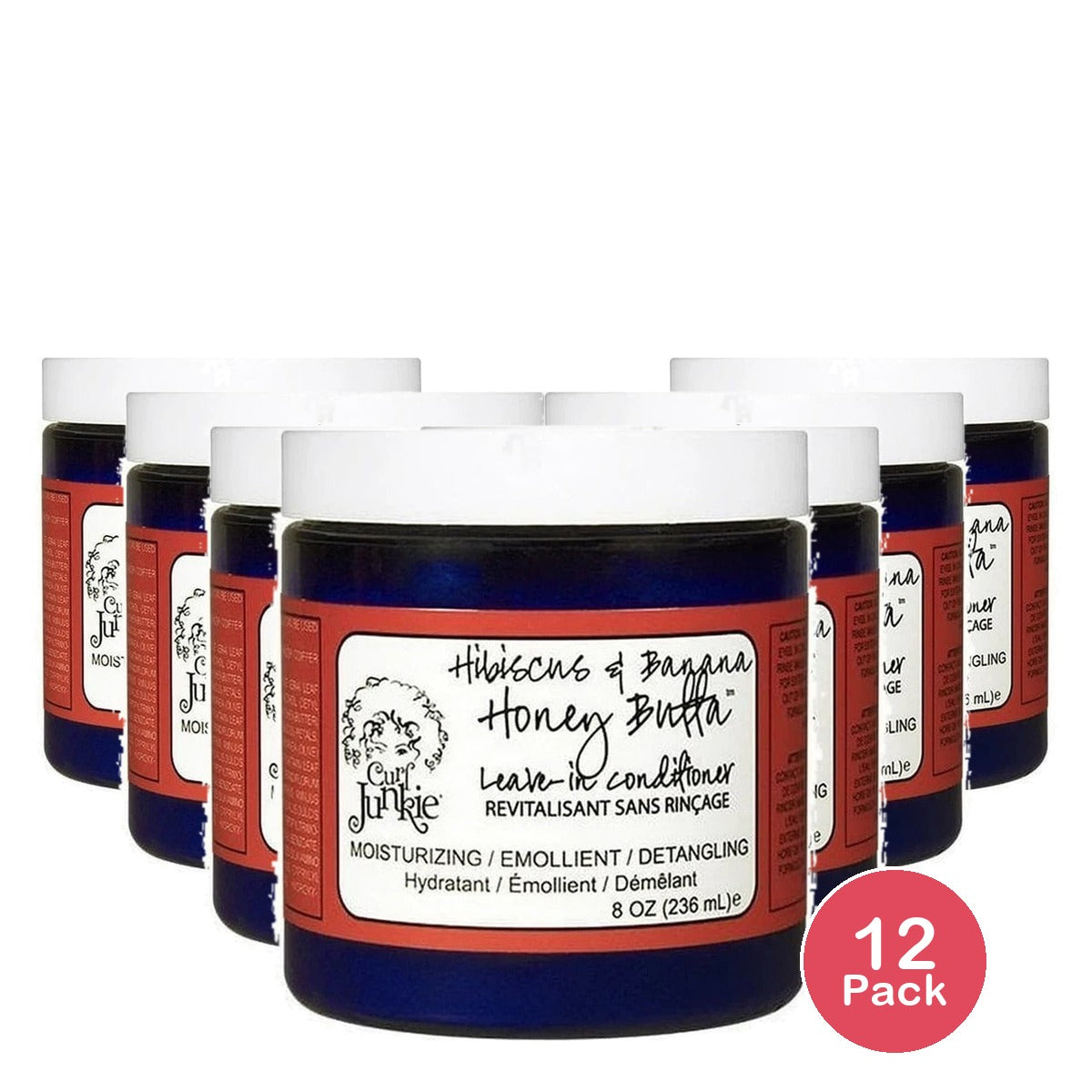 Curl Junkie Hibiscus & Banana Honey Butta Leave-In Conditioner, 8 fl. oz. (Pack of 12)