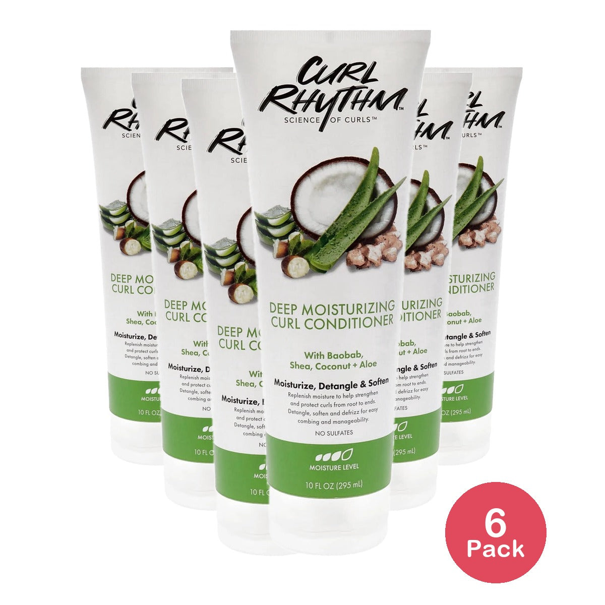 Curl Rhythm Deep Moisturizing Curl Conditioner, 10 Fl. Oz (Pack of 6)
