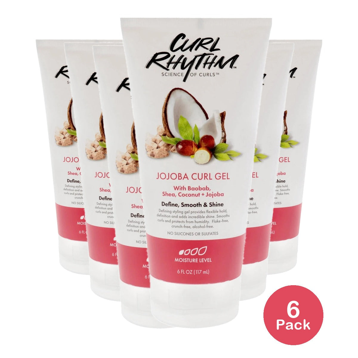Curl Rhythm Jojoba Curl Gel, 6 Fl. Oz (Pack of 6)