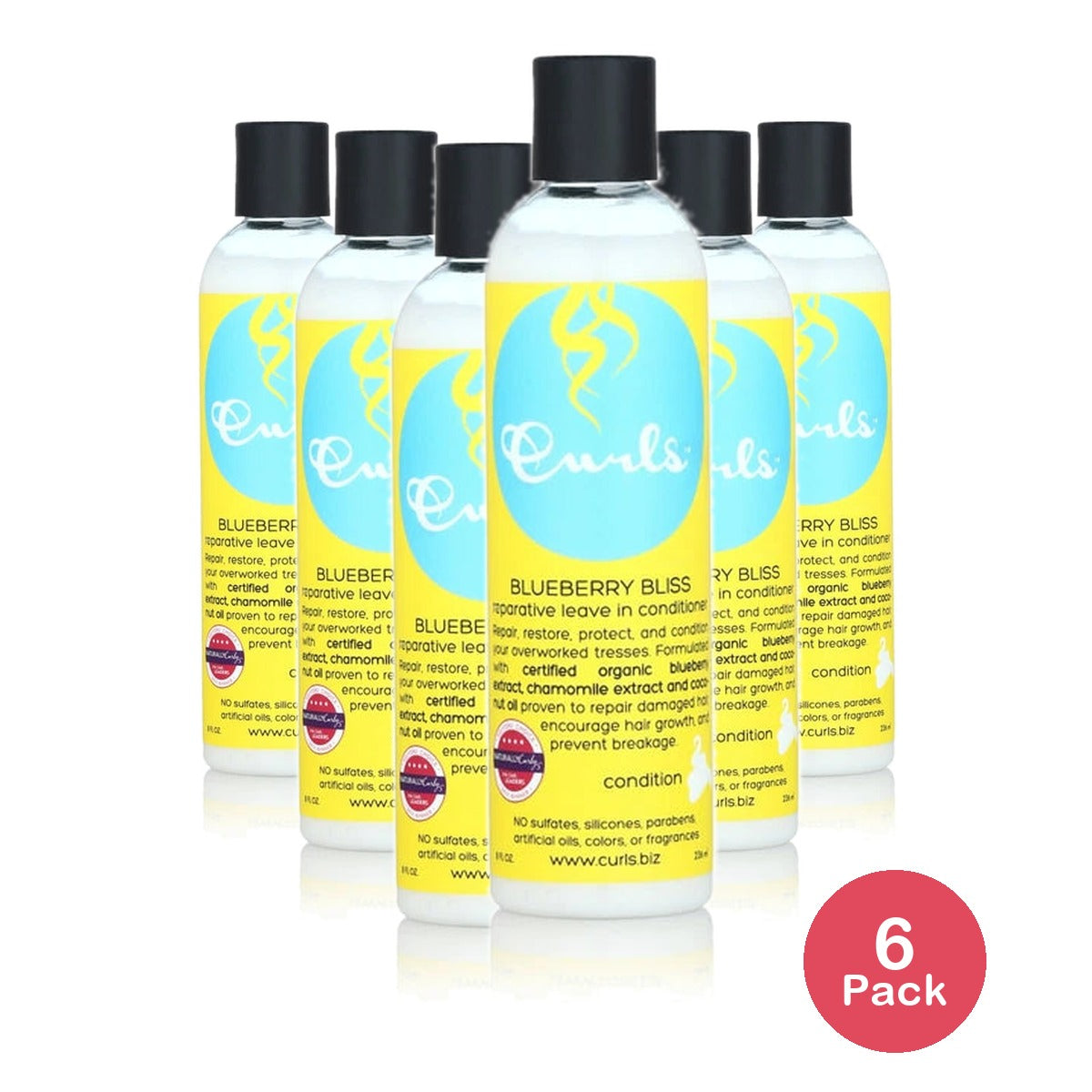 CURLS Blueberry Bliss Reparative Leave-In Conditioner 8 Fl. Oz (Pack of 6)