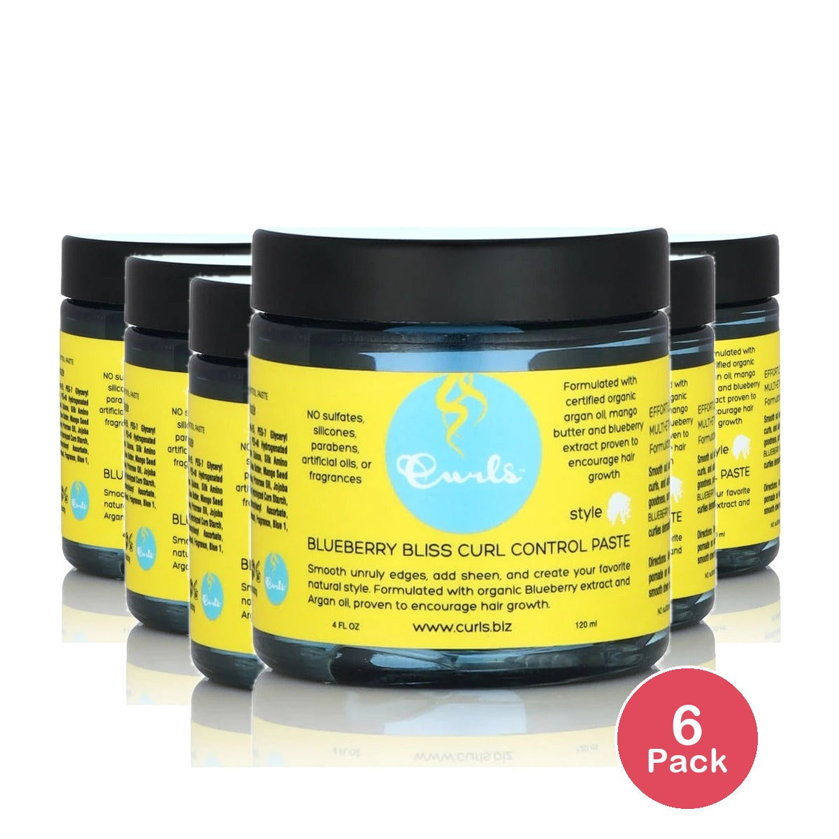 Curls Blueberry Curl Control Paste 4 Fl. Oz (Pack of 6)