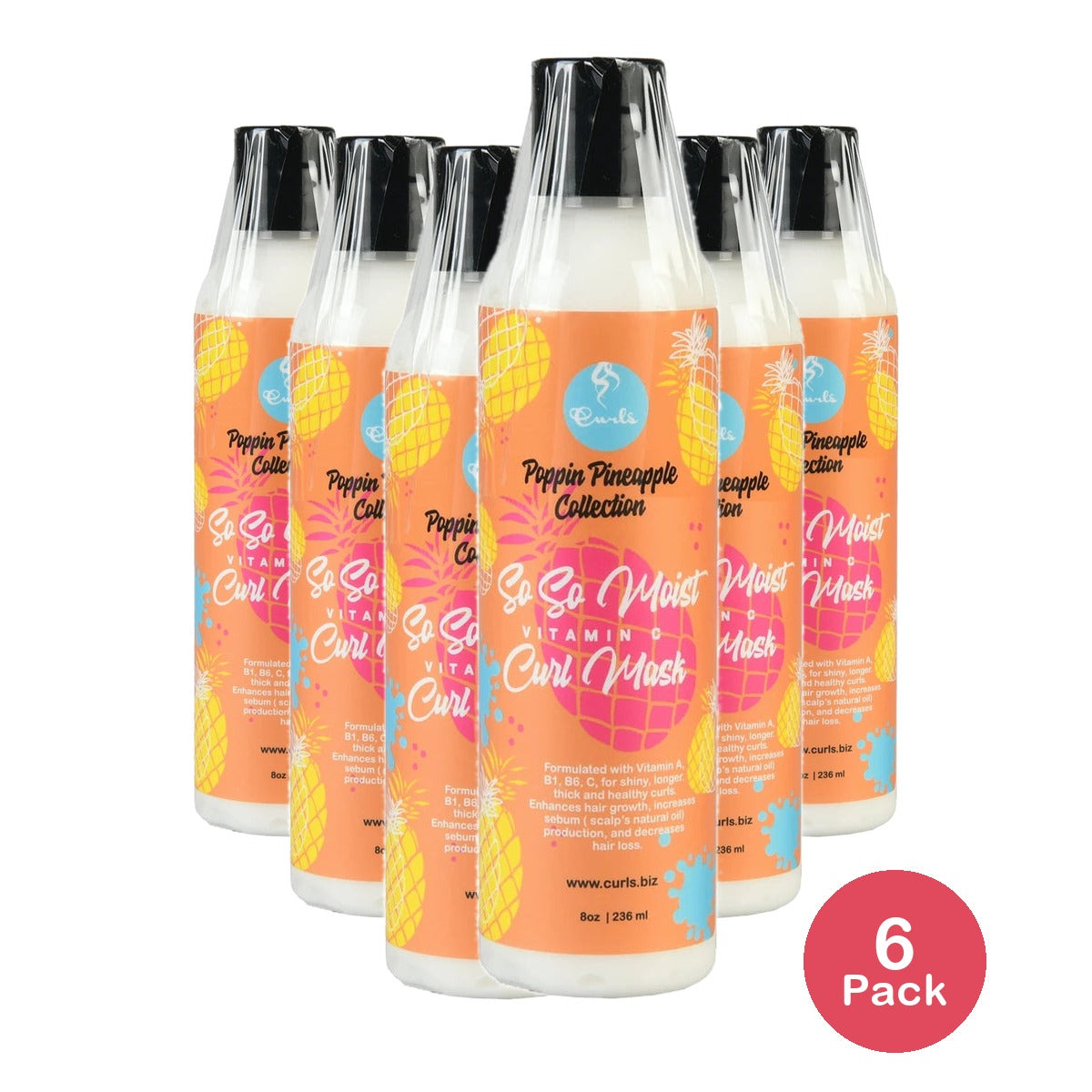 CURLS So So Moist Vitamin C Curl Mask, 8 Fl. Oz (Pack of 6)