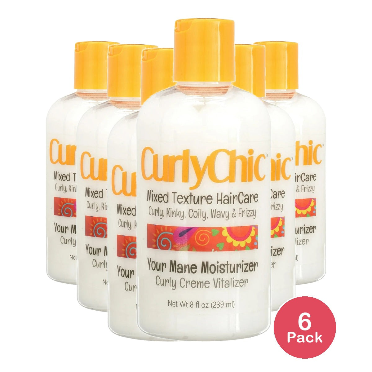 Curly Chic Sup Detangling Cond Curlychic Your Mane Moisturizer Creme 8 Fl. Oz (Pack of 6)