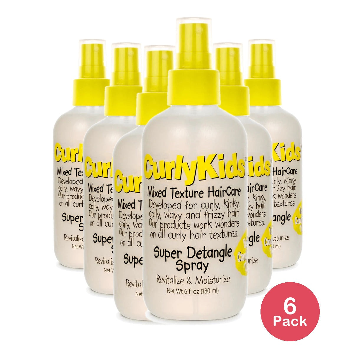 Curly Kids Super Detangling Spray 6.0 oz Child Unisex 6 Fl. Oz (Pack of 6)