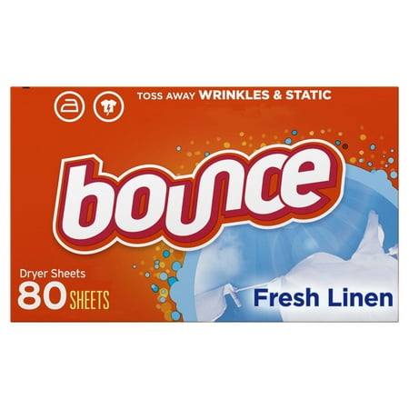 Bounce Fabric Softener Dryer Sheets Fresh Linen 80 Count (Pack of 6)