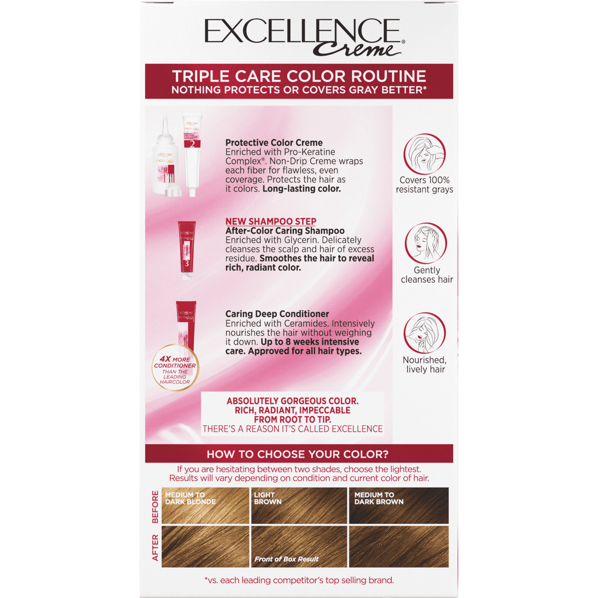 L'Oreal Paris Excellence Triple Protection Permanent Hair Color - 6G- 6.3 fl OZ (Pack of 12)