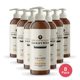 Dandymen Collection 3-in-1 Shampoo Conditioner Body Wash 16 Oz (Pack of 8)