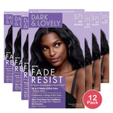 Dark and Lovely Fade Resist Permanent Hair Color - 371 Jet Black nan (Pack of 12)