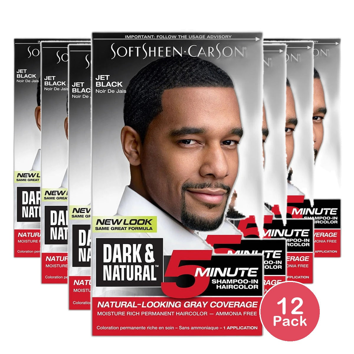 Dark And Natural Permanent Hair Color Jet Black Kit 0.4Oz(Pack of 12)