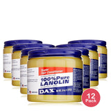 Dax 100% Super Pure Lanolin Hair Conditioner Jar - Ounces 14 Oz (Pack of 12)