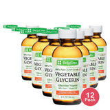 De La Cruz 100% Pure USP Grade Vegetable Glycerin Moisturizer for Skin and Hair 2. Oz (Pack of 12)
