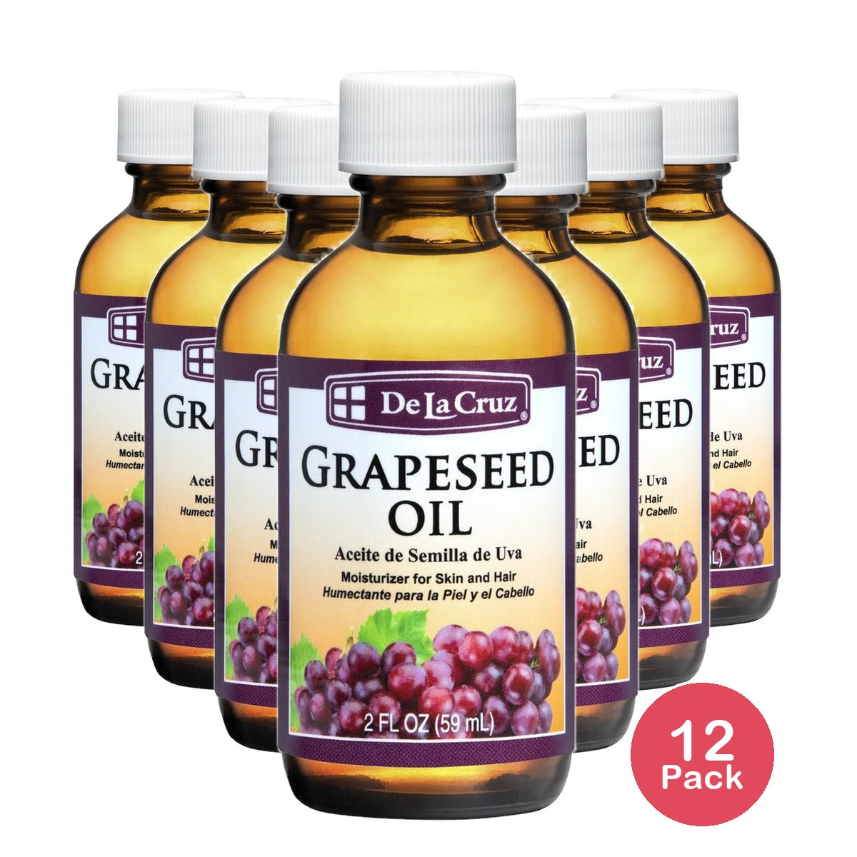 De La Cruz Grapeseed Oil 2 Fl Oz (Pack of 12)