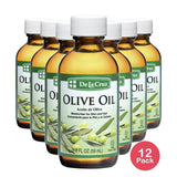 De La Cruz Olive Oil 100% Pure Expeller-Pressed Olive Oil Moisturizer for Skin 2 Oz (Pack of 12)