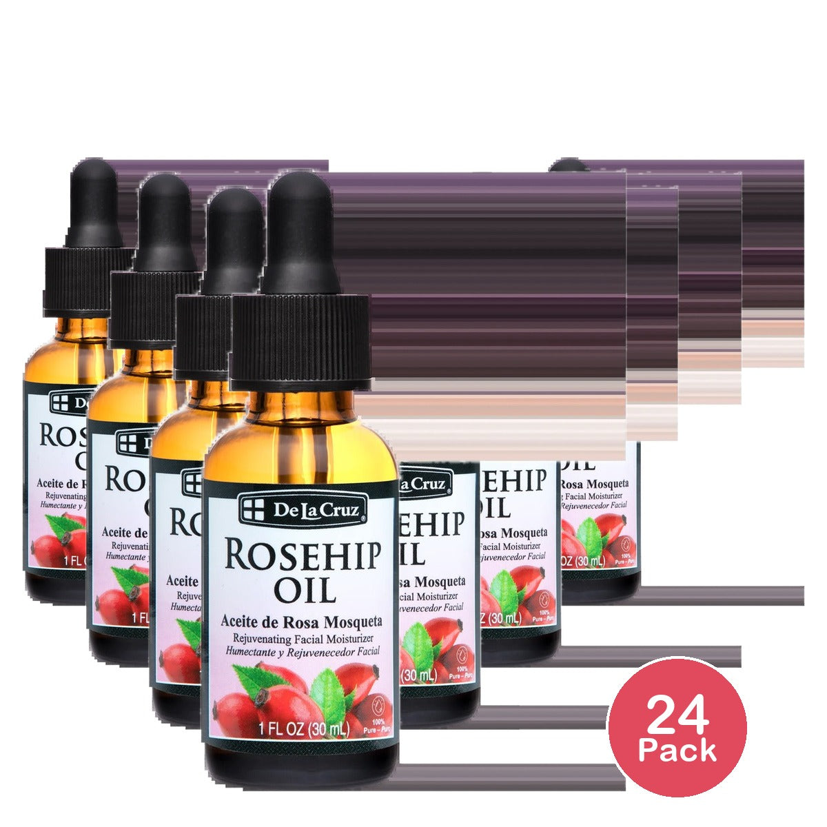 De La Cruz Rosehip Oil for Face 1 Fl Oz (Pack of 24)