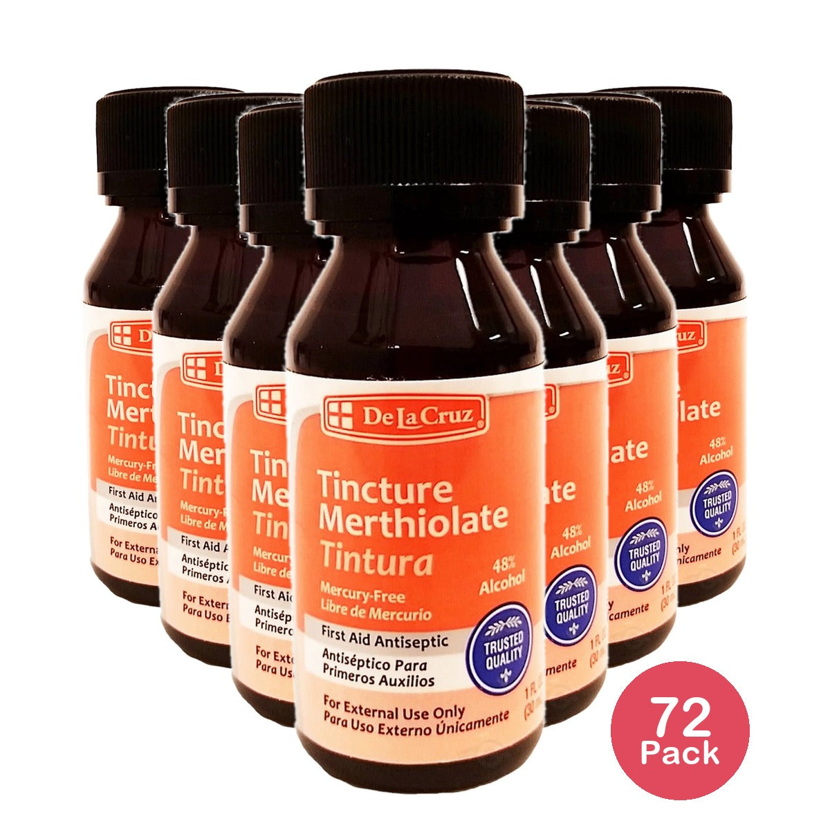 De La Cruz Tincture Merthiolate 1 Fl Oz (Pack of 72)