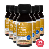 De La Cruz Tincture of Iodine First Aid Natural Antiseptic Tintura De Yodo 2% So 1. Oz (Pack of 72)