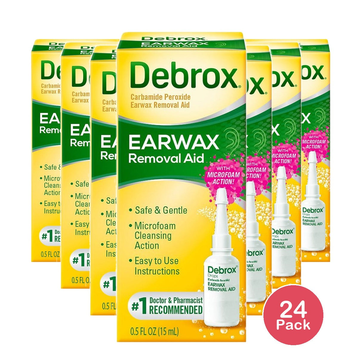 Debrox Ear Wax Removal Drops 0.5 Fl Oz (Pack of 24)