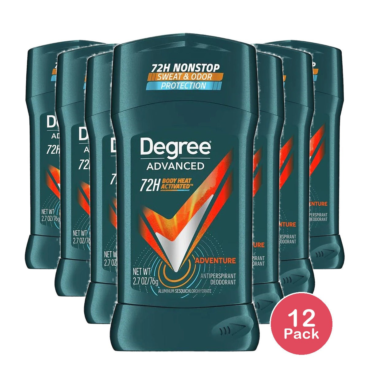 Degree Advanced Long Lasting Antiperspirant Deodorant Stick 2.7 Oz (Pack of 12)