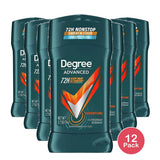 Degree Advanced Long Lasting Antiperspirant Deodorant Stick 2.7 Oz (Pack of 12)