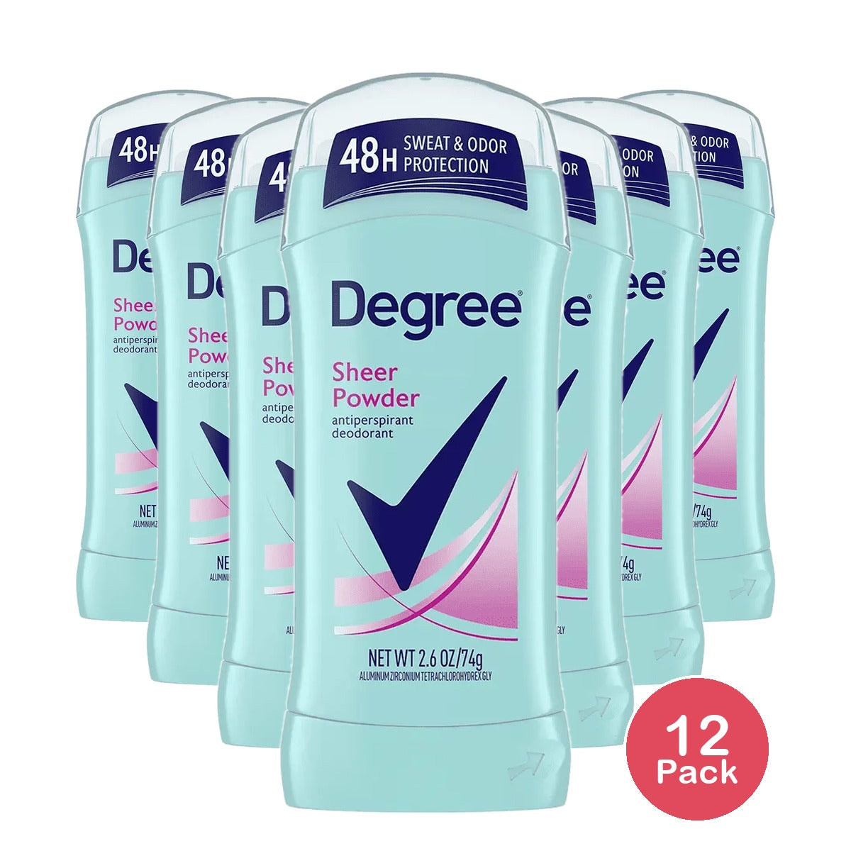 Degree Anti-Perspirant And Deodorant Invisible Solid For Women Sheer Powder 2.6Oz (Pack of 12)