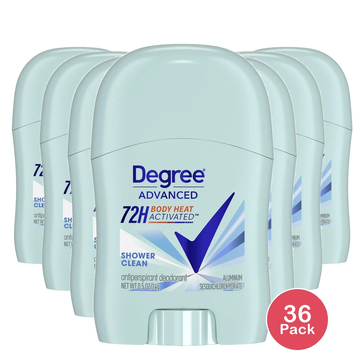 Degree Dry Protection Antiperspirant Deodorant Shower Clean, Travel Size, 0.5 oz (Pack of 36)