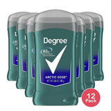 Degree Men Deodorant Stick Silver Ion Technology Invisible Stick Artic Edge 3Oz (Pack of 12)