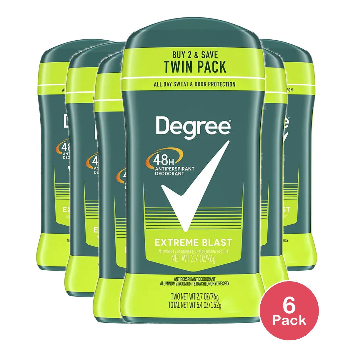 Degree Men Extreme Blast Antiperspirant And Deodorant 2.7Oz (Pack of 6)