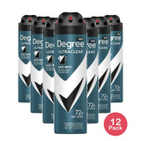 Degree Men UltraClear Black+White Antiperspirant & Deodorant Dry Spray 3.8Oz (Pack of 12)