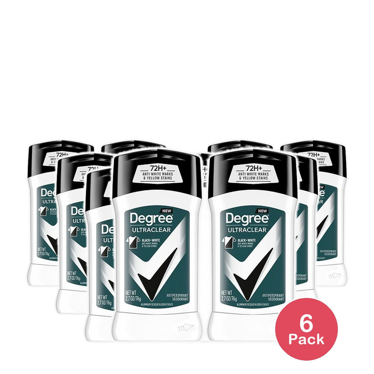 Degree Ultra Clear Black + White Antiperspirant 2.7 Oz (Pack of 6)