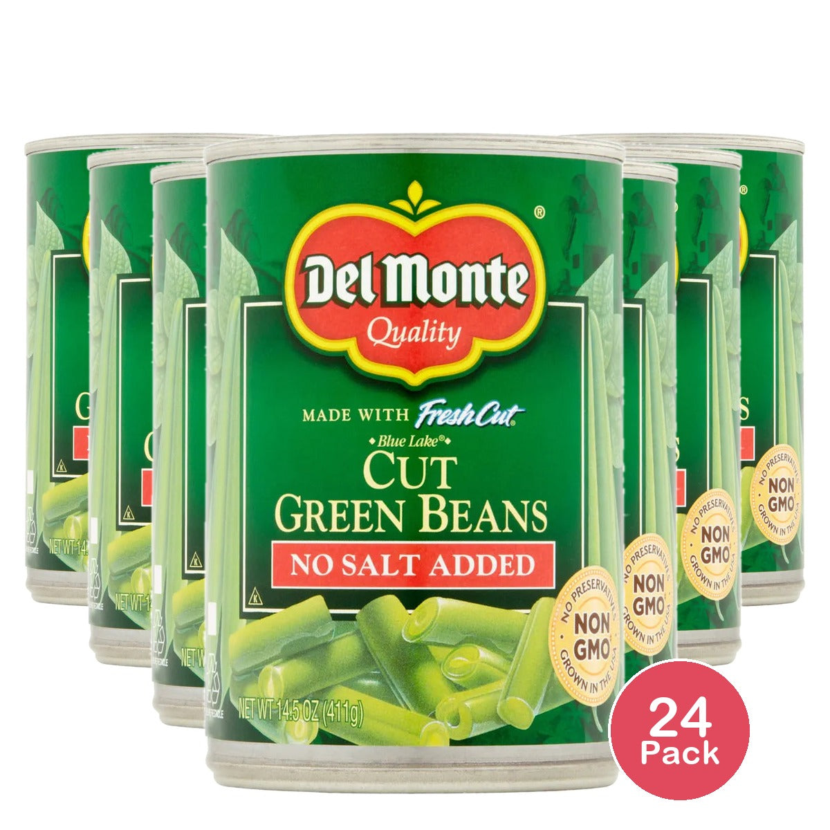 Del Monte Fresh Cut Green Beans 14.5 oz (Pack of 24)