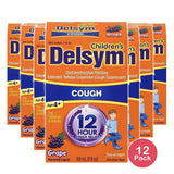 Delsym Cough Suppressant for Children & Adults Grape 3 fl oz(Pack of 12)