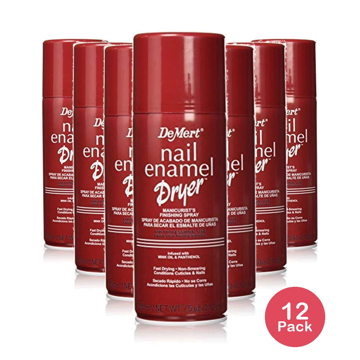 Demert Nail Enamel Dryer Spray Ounce (221ml) 7.5 Oz (Pack of 12)